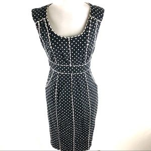 Donna Morgan Sz 6 Black & White Polkadot Dress